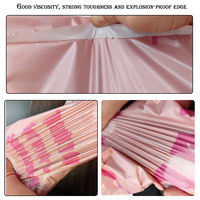 Sacs thermorétractables en PEHD or rose pour sérigraphie, épaissis, auto-adhésifs, pour emballage express, en matériaux recyclés, avec logo personnalisé, vente en gros