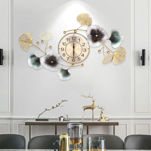 Reloj de Pared Metálico Europeo Vintage, Decoración Creativa y Elegante para el Hogar, Sala de Estar, Dormitorio, Oficina, Decoración de Interiores a los Mejores Precios - Product Image 1