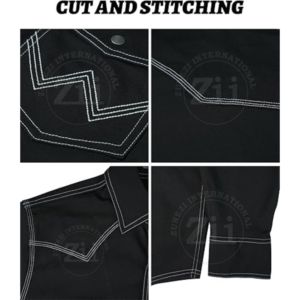 Chemise de soudage en coton respirant à carreaux ignifuge CAT2 pour hommes ZUNEZI, résistance à la chaleur 300-500°C, coutures soudées, pack respirateur - Product Image 5