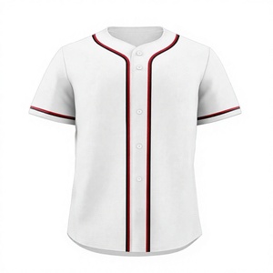 Camisetas de Béisbol al Por Mayor, Personalizadas, Transpirables, de Malla de Poliéster/Algodón, con Cuello Mandarín, Doble Correa, Tallas Grandes - Product Image 1