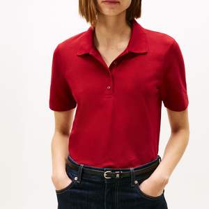 Polo pour femme en coton 100% uni, personnalisable avec impression couleur et logo OEM, haute qualité, vente en gros - Product Image 4