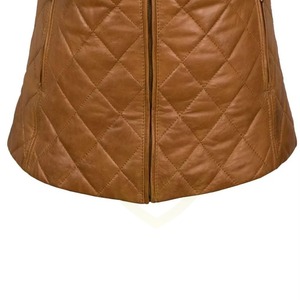 Stylish <b>Women</b> Genuine Leather Vest Premium Lambskin Fashion Biker <b>Waistcoat</b> Custom OEM Wholesale Service 2026 - Product Image 4