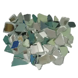 Irregular Colored mix Crushed Glass stone Decoration terrazzo aggregate chips 3-6 mm cullet aggregate