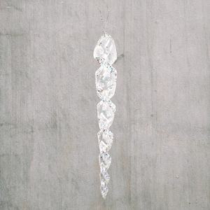 Décoration de Noël et du Nouvel An, flocon acrylique transparent scintillant, spirale 3D, glaçon, décoration en forme de flocon de neige, segment, finial, boule - Product Image 1