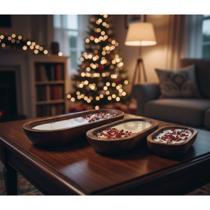 Bougie en forme de bateau en bois, bougies chauffe-plat parfumées pour Noël, Pâques, anniversaire, Saint-Valentin, Diwali, bars, fêtes - Product Image 2