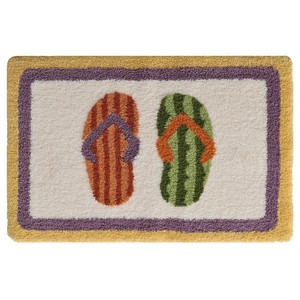 Tapis de bain rectangulaire en coton à poils touffus, antidérapant, avec envers en caoutchouc, en polypropylène, pour usage domestique – Nouveauté - Product Image 4