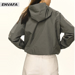 American Vintage <b>White</b> Women's <b>Short</b> Waterproof Solid Woven 100% Polyester Padded Workwear <b>Jacket</b> Autumn Winter - Product Image 3