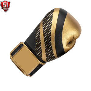Gants de boxe SUMROOS SI en cuir noir et or, sangle de poignet réglable, équipement d'entraînement durable, protecteur et confortable, toutes saisons - Product Image 4