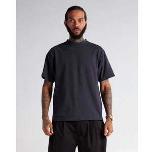 T-shirt en coton vert foncé pour homme, coupe classique, col rond, manches courtes, couleur unie, style décontracté - Product Image 6