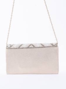 Elegante Bolso de Mano Bordado para Novia con Hilo Decorativo y Aspecto Tradicional Moderno, Bordado Floral Hecho a Mano - Product Image 1