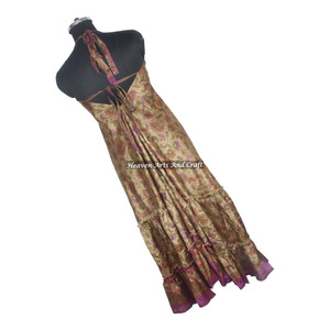 Nuevo Vestido Largo Bohemio Estilo Hippie para Mujer, Vestido Maxi de Seda Vintage, Vestido Elegante sin Mangas para Cena - Product Image 2