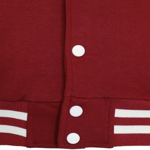 Men's Blue Varsity <b>Jacket</b> With <b>White</b> Sleeves Regular Fit Solid Color Button Closure Preppy Style Autumn Wear - Product Image 6
