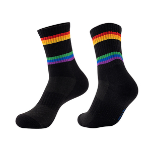 High Quality Custom Logo Men's Spandex/<b>Polyester</b> <b>Socks</b> Eco-Friendly Breathable Cotton Liner Adult Sports Athletic Durable - Product Image 3