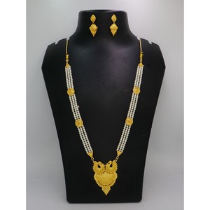 Joyería Antigua India chapada en oro de moda latón puro indio nupcial boda desgaste joyería conjunto de collar de alta calidad - Product Image 3