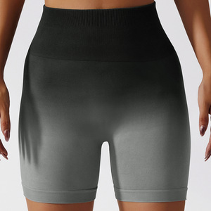 Shorts de sport et de yoga pour femmes, personnalisés, taille haute, anti-transparence, séchage rapide, pour fitness et cyclisme, vente en gros - Product Image 4