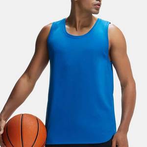 Camiseta sin Mangas Azul para Hombre, Cuello Redondo, Estilo Casual, Tejido Transpirable - Product Image 5