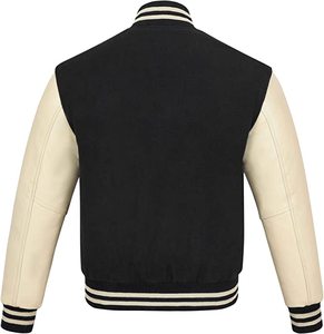 Chaqueta Varsity de Forro Polar Personalizada de Calidad de Fabricante OEM para Adultos y Jóvenes, Chaqueta de Béisbol con Letras Bordadas para Hombre - Product Image 2