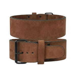 Hot Selling Suede Leather Custom Weightlifting & Bodybuilding Single Prong Buckle Powerlifting Gym Belt For Workout - Product Image 3
