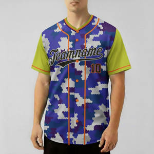 Maillots de baseball et de softball personnalisés en sublimation, tissu respirant 100% polyester, t-shirt à manches courtes, haut de softball - Product Image 1