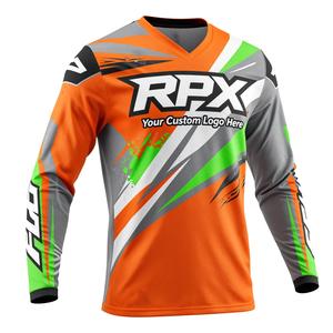 Maillot de course de haute qualité, design personnalisé, impression par sublimation, manches longues, respirant, polyester, maillot de motocross rapide - Product Image 2