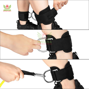 Buy Custom Ankle Straps Premium Crafted Perforated Leather Leg Fitness <b>Exercise</b> Gym Workout Booty Training Anklet Oem ODM - Product Image 6