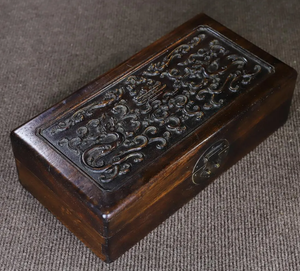 Coffre au trésor plat en bois sculpté à la main, boîte de rangement décorative vintage pour souvenirs, étui à bijoux en bois artisanal, vente en gros - Product Image 6