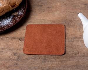 OEM Custom Brand <b>Full</b> Grain Buffalo Leather Coasters Set Vintage Handcrafted Drink Cup Placemats Manufacturer LC-0051C - Product Image 5