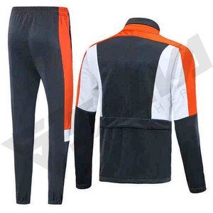 Men's Color Blocking Track Suit Set Knitted Polyester Sporty Jacket And Pants With Stand Collar Autumn Wear - Product Image 3
