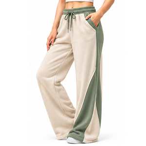 Pantalones Anchos de Forro Polar Suave para Mujer, Pantalones de Invierno, Fabricante Personalizado, Venta al por Mayor, OEM, ODM, Marca Privada, Ropa Urbana - Product Image 4