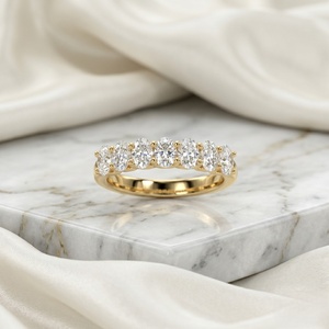 1.50CTW Oval Cut Prong Set Half-Eternity <b>Ring</b> - Product Image 1