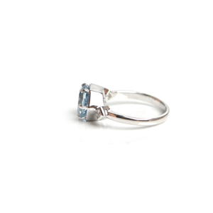 Anillo de Plata de Ley con Topacio Azul y Moissanita, Joyería de Boda Hecha a Mano con Piedras Preciosas para Mujer, Regalo de Piedra de Nacimiento de Diciembre - Product Image 4