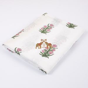 Wholesale Indian Floral Hand Block Printed Beautiful Fabric Summer Cotton <b>Dress</b> Fabric for Clothing - Product Image 1