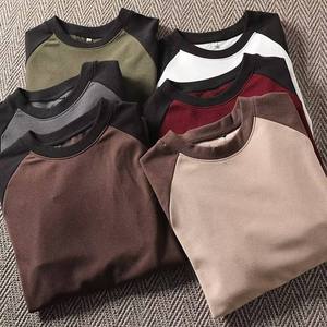 OEM Men's Custom Thermal <b>Long</b> <b>Sleeve</b> T-Shirt Trendy Winter <b>Base</b> <b>Layer</b> Color Block Cheap Plus Size T-Shirts for Men's - Product Image 1