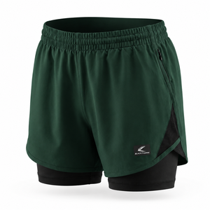 Pantalones cortos de running para hombre, personalizados, con forro de compresión, de secado rápido, deportivos, para entrenamiento, con cintura elástica, bolsillos y ajuste slim. - Product Image 1