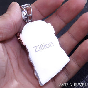 จี้เพชรโมอิสซาไนต์สไตล์ฮิปฮอป เงินแท้ 925 ชุบทองคำขาวและทองชมพู สวยสะดุดตา - Product Image 6