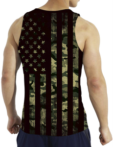 Men Sublimation Tank <b>Top</b> Breathable Polyester/Cotton Modern Gym Apparel Lightweight Stretch Fabric for Fitness Sports - Product Image 3