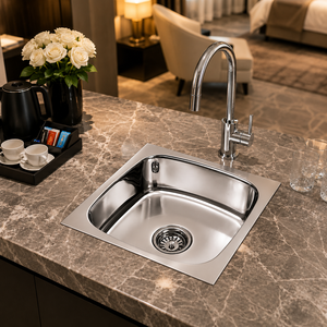 Square Steel New Square <b>Kitchen</b> <b>Sink</b> Polished Bowl Oval Countertop Durable <b>Sink</b> for Modern <b>Kitchen</b> - Product Image 6