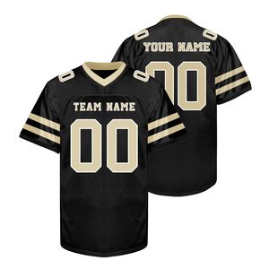 Custom Sublimated American Football Jersey Men's <b>Short</b> Sleeve V-Neck Breathable <b>Mesh</b> Team Name Number Printed All Seasons - Product Image 1