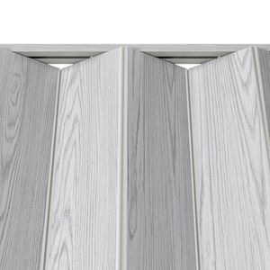 Portes accordéon pliantes grises de 48 pouces à double paroi, robustes et durables, avec système de contrôle d'accès - Product Image 6