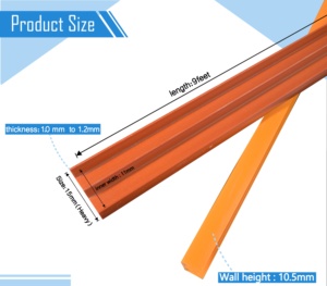 Perfil de PVC rígido personalizado en forma de E, riel de plástico extruido, guía deslizante para la fabricación de puertas correderas, ventanas y paneles de gabinetes. - Product Image 1