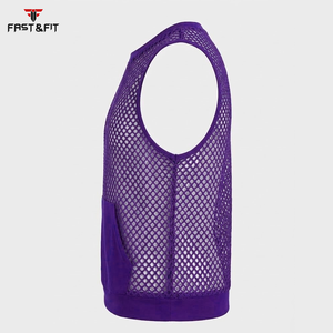 เสื้อกล้ามตาข่ายผู้ชายแบบเรียบสีพื้น ระบายอากาศได้ดี ราคาโรงงาน ขายส่ง - Product Image 3