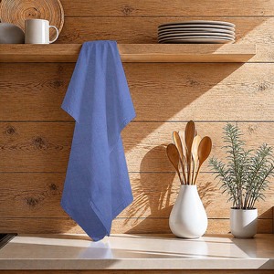 Paños de Cocina 100% Algodón de Color Sólido, Suaves y de Secado Rápido, Color Azul, para Uso en la Cocina a un Precio Accesible - Product Image 1