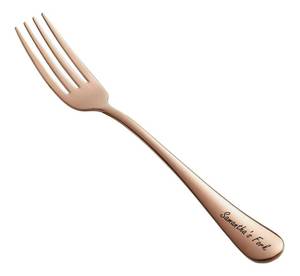 Cubertería Personalizada FORK en Oro Rosa, Regalo para Ella, Mamá, Cocina, Dama de Honor, Despedida de Soltera - Product Image 1