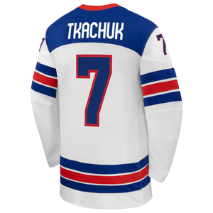 Camisetas de Hockey del Equipo Olímpico Estadounidense 2026, 43 Hughes Matthews Tkachuk EICHEL, Mangas Largas, Jerseys de Hockey sobre Hielo Cosidos - Product Image 2