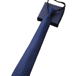 Pajarita ajustada de seda 100% para hombre, colores de rayas sólidas, diseño de cremallera perezosa, accesorio de vestir Formal de negocios, corbatas al por mayor - Product Image 1