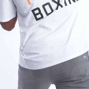 Camiseta de Hombre Personalizada con Serigrafía, Tejida, de Corte Holgado, 100% Algodón Ecológico, Transpirable, Antiarrugas, Estilo Urbano - Product Image 5