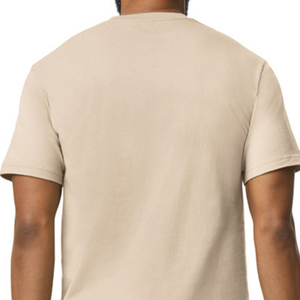 เสื้อยืดผู้ชายไซส์กลาง สีทราย ผ้าฝ้ายพรีเมียม คอกลม แขนสั้น สวมใส่สบาย เหมาะสำหรับทุกวัน ชุดลำลอง ชุดออกกำลังกาย - Product Image 4