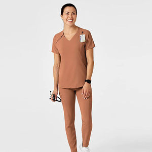 Conjunto de Uniforme Médico para Enfermeras, con Logotipo Personalizado, Top con Cuello en V, Pantalones Deportivos, Suave y Elástico, para Hospital - Product Image 1