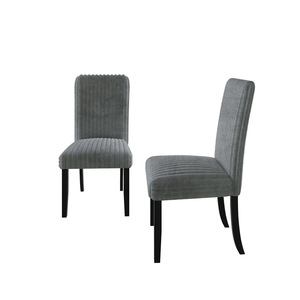 Grey Corduroy Contemporary Vietnam Dining Chair OEM Home Furniture for Dining Home Office Use Solid Hardwood Legs <b>Foam</b> <b>Cushion</b> - Product Image 1