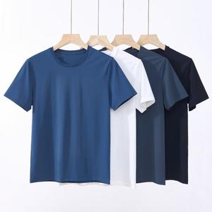 Camiseta de Algodón Lisa para Hombre, Corte Ajustado, Transpirable, Suave, Ligera, Cómoda, Informal, para Uso Diario, Esencial para el Verano - Product Image 5